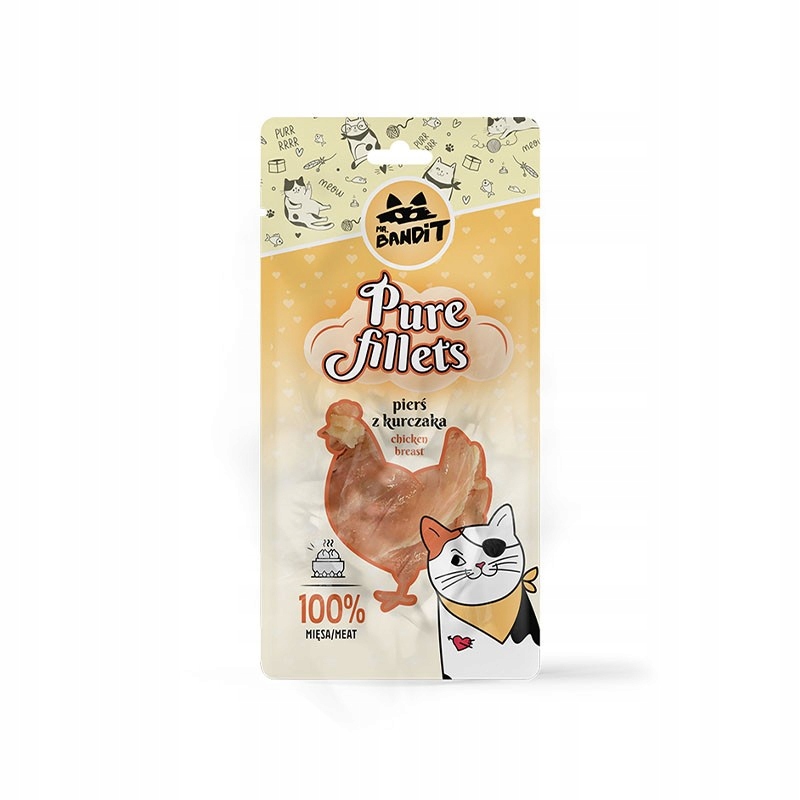 Levně 8x Mr Bandit Cat Pure kuřecí filety 30g