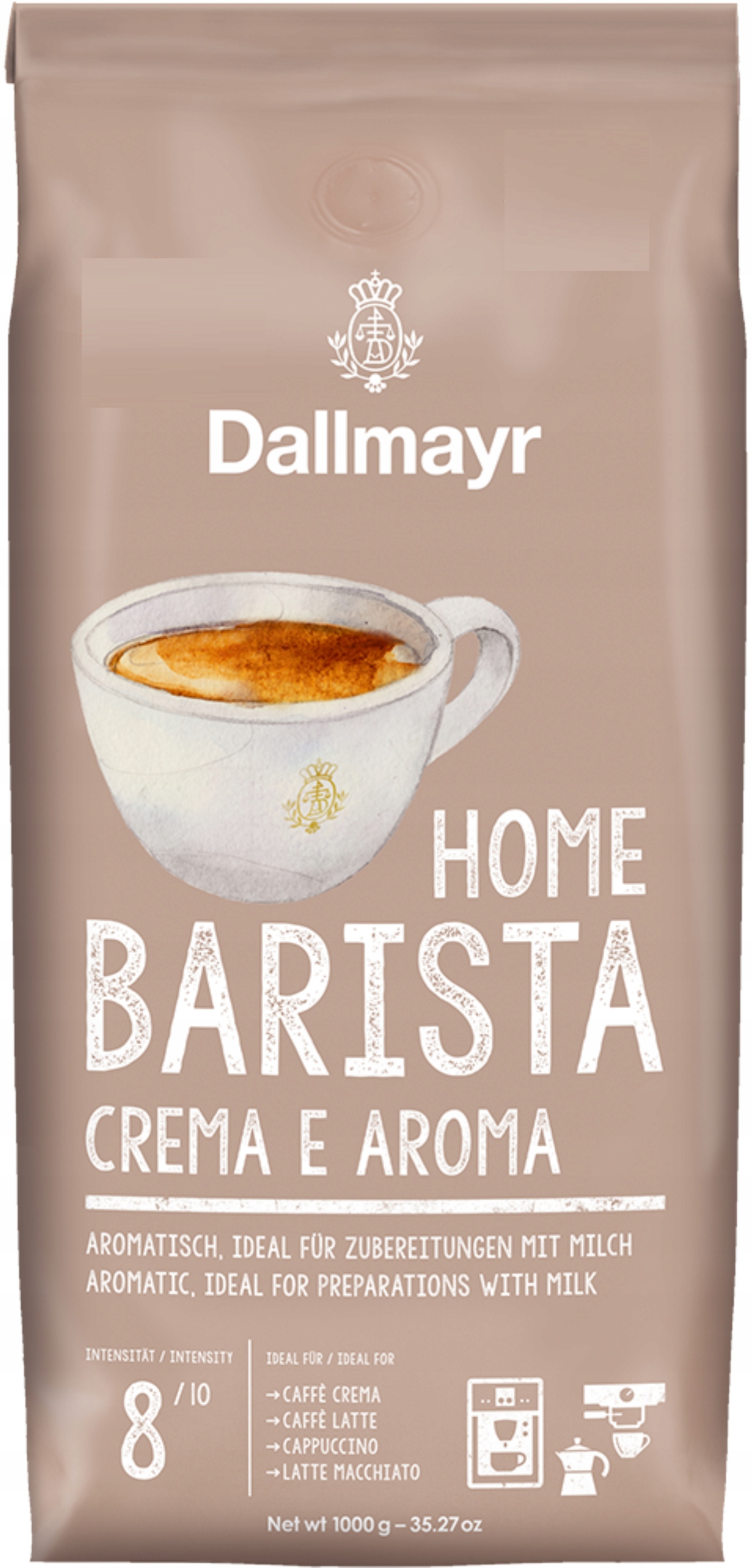 Levně Dallmayr Home Barista Crema e Aroma Káva 1 kg
