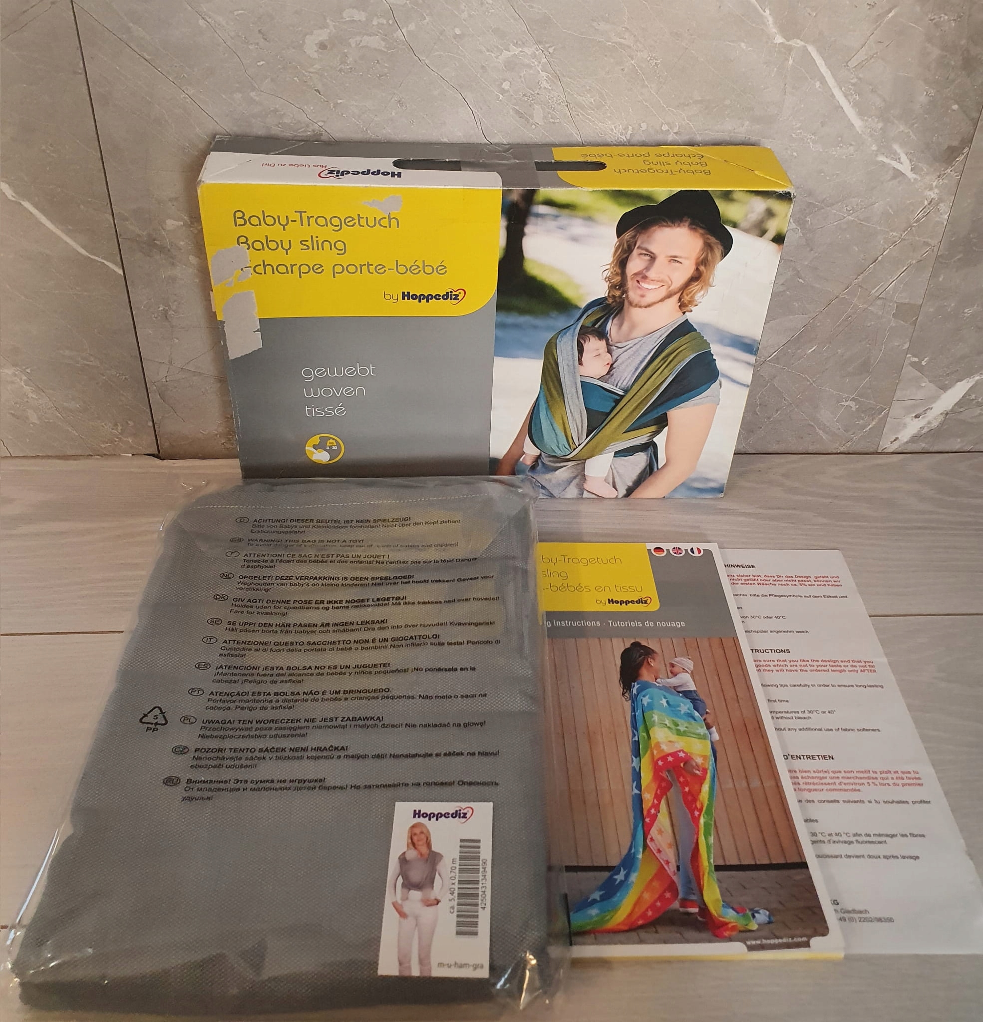 Hoppediz Chusta Light Hamburg Graphit 5,40 m Kolor Odcienie szarości i srebra