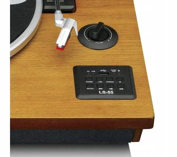 Gramofon Manualny Napęd paskowy Lenco LS-55WA RCA USB Bluetooth Brązowy Model LS-55WA