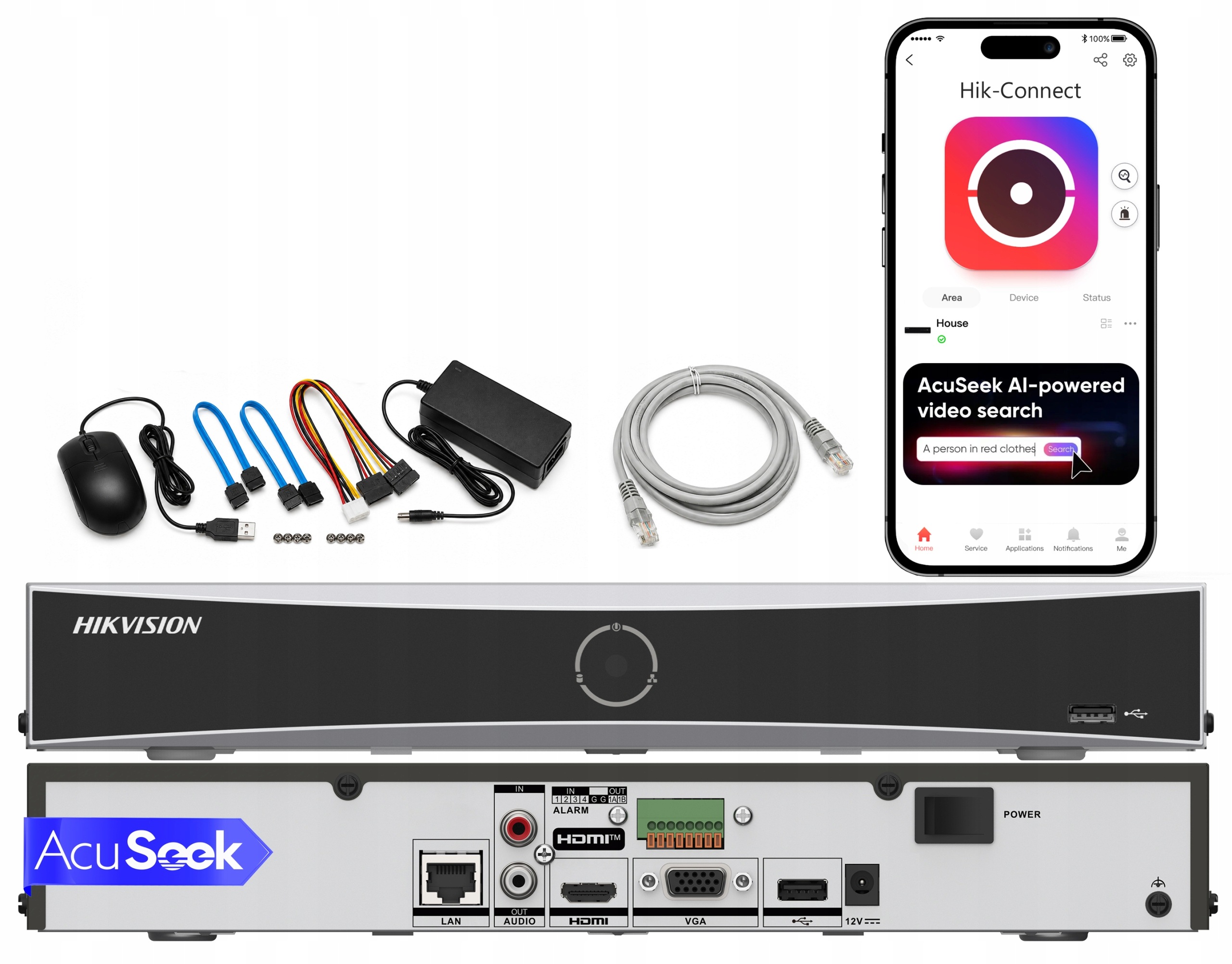 Ip rekordér 8 kanálů HikVision Ip až 12 MPx DS-7608NXI-K1/VPRO AcuSeek