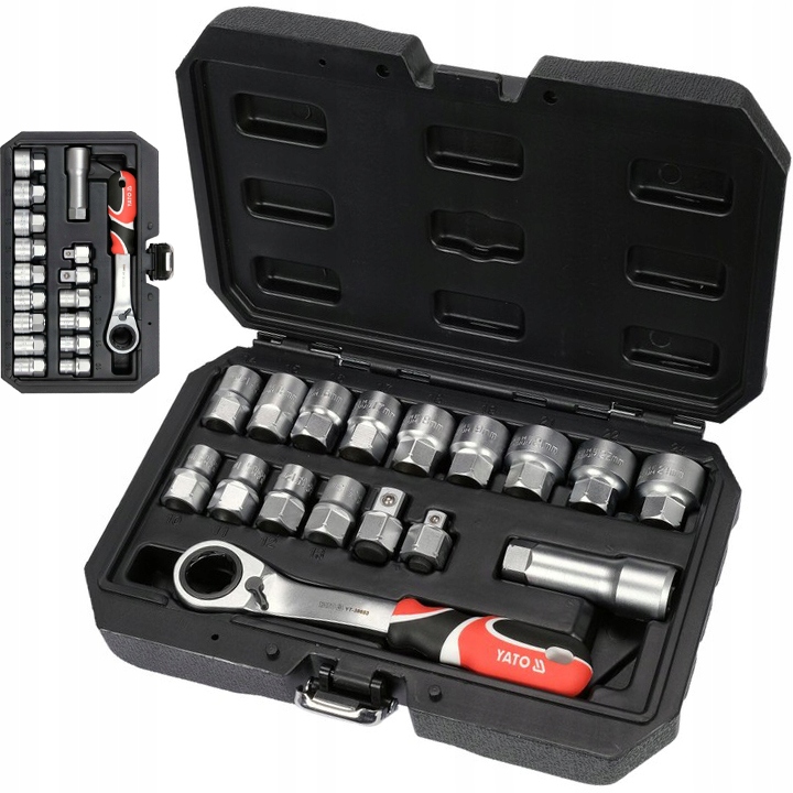 

Yato Klucze Nasadowe Przelotowe 3/8 1/2 Spline 17e