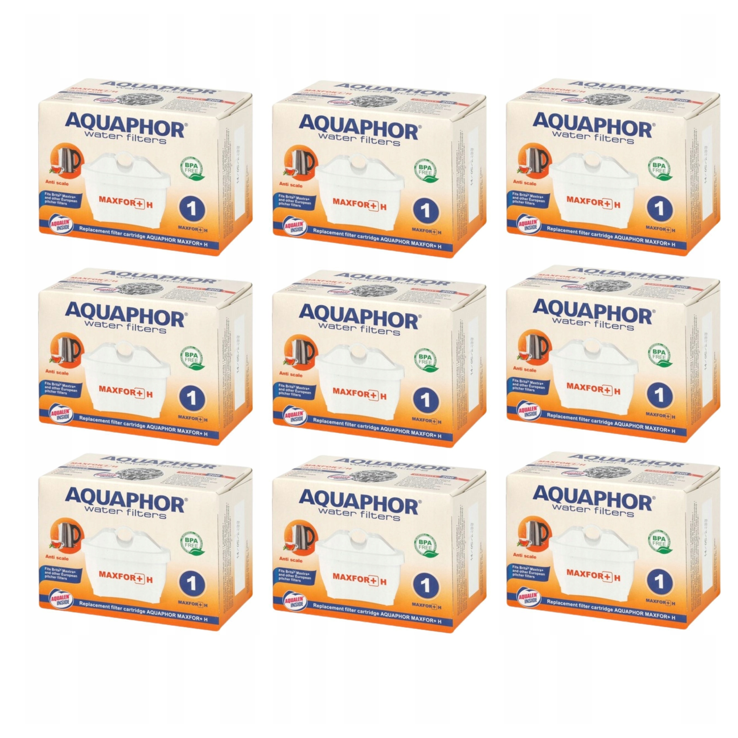 Filtr na tvrdou vodu Aquaphor Maxfor+ H náhradní náplň do džbánu 9 ks