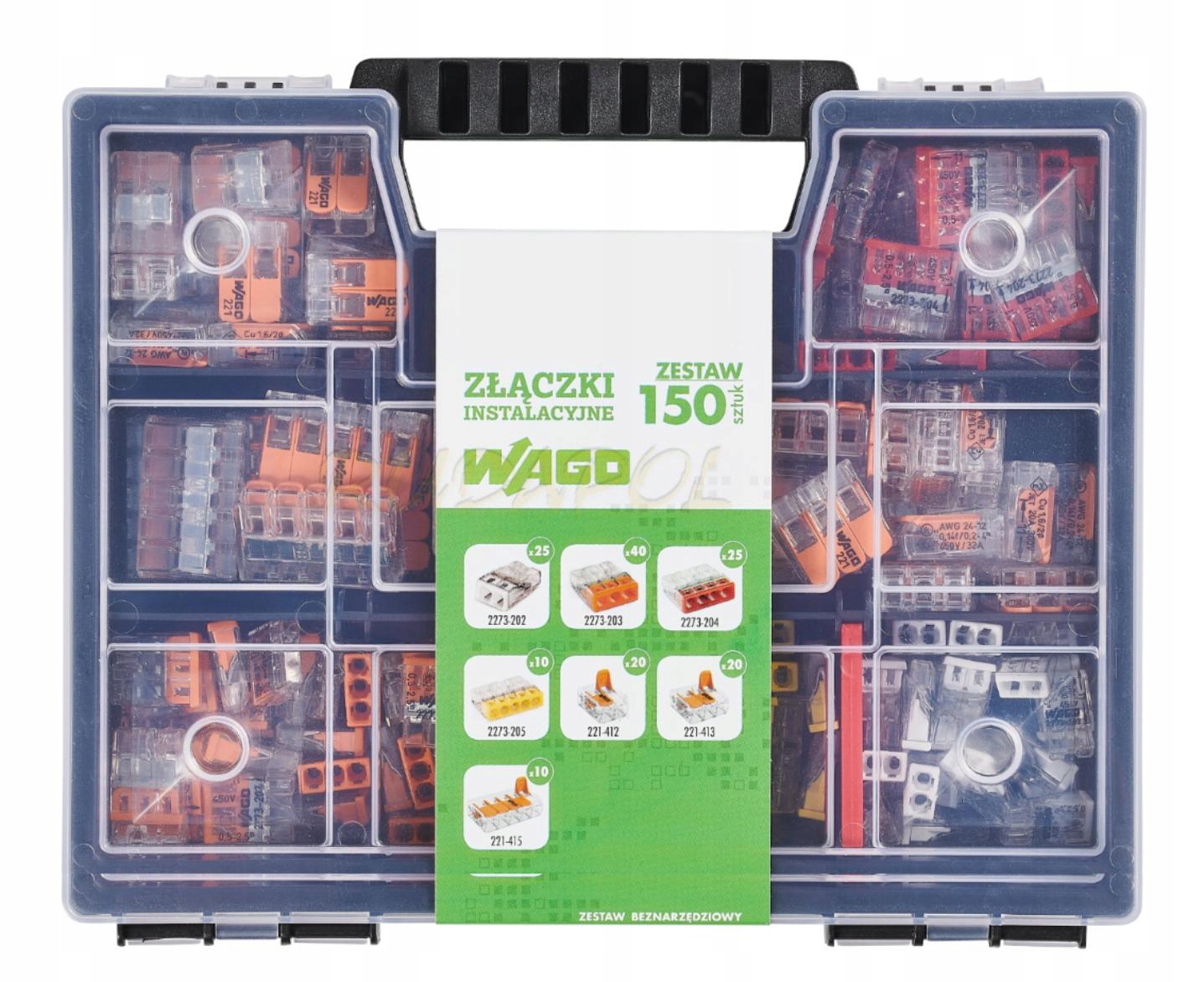 Wago Zestaw Szybkozłączek 150 szt.