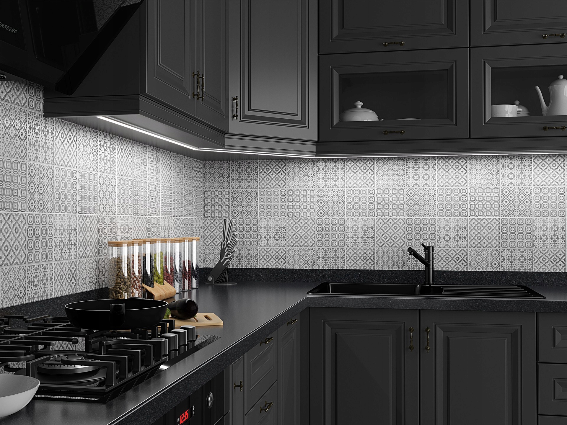 PROFIL DO TAŚM LED ALU TYP A CZARNY 1M + KLOSZ Kod producenta PROFIL DO LED TYP A CZARNY ANODOWANY