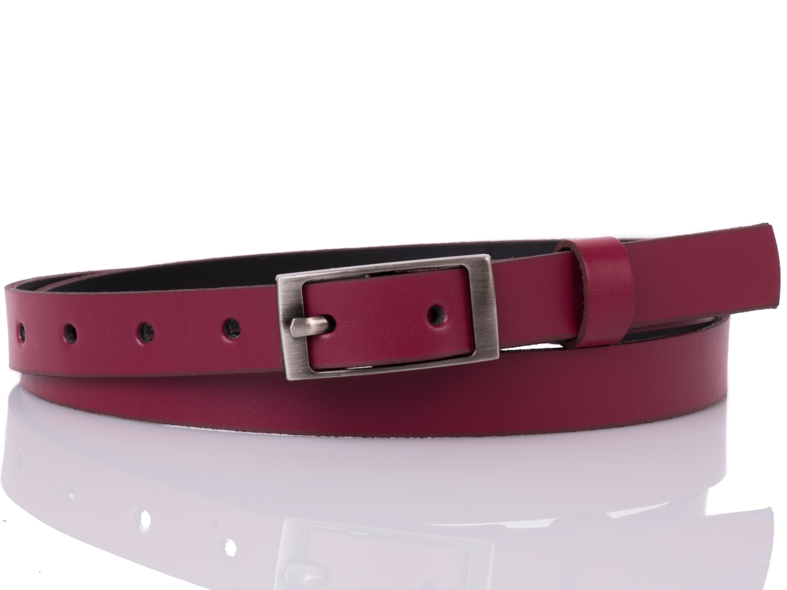 Damski SKÓRZANY pasek 2cm Fuksja |90obw Nazwa koloru producenta Fuksja