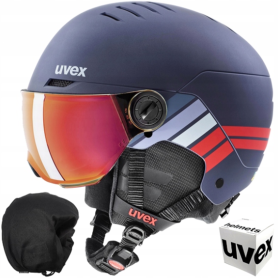 Kask narciarski Uvex Rocket jr. 51-55cm navy-red