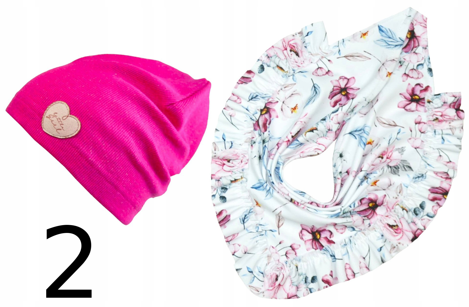 CZAPKA i CHUSTA KOMPLET WIOSENNY *kol* r.48-50 3-6 L Rozmiar 48-50 cm