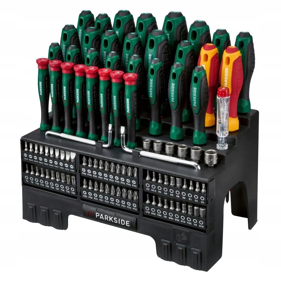 Śrubokręty Parkside Zestaw Bitów I Śrubokrętów Ph Pz Torx 101 Elementów