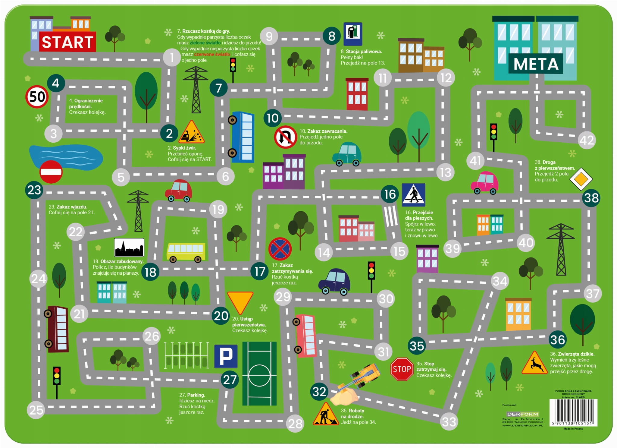Podkładka laminowana Ruch Drogowy Derform Marka Derform