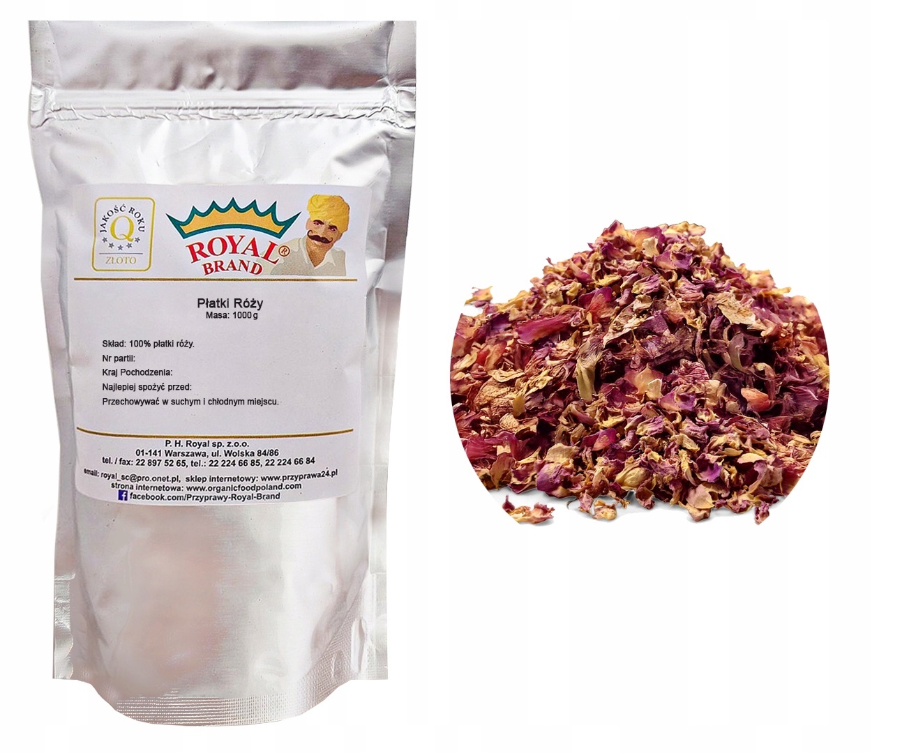 Okvětní Lístky Růže 1 kg Sušené jedlé květy s vůní přirozeně zdravého královského původu