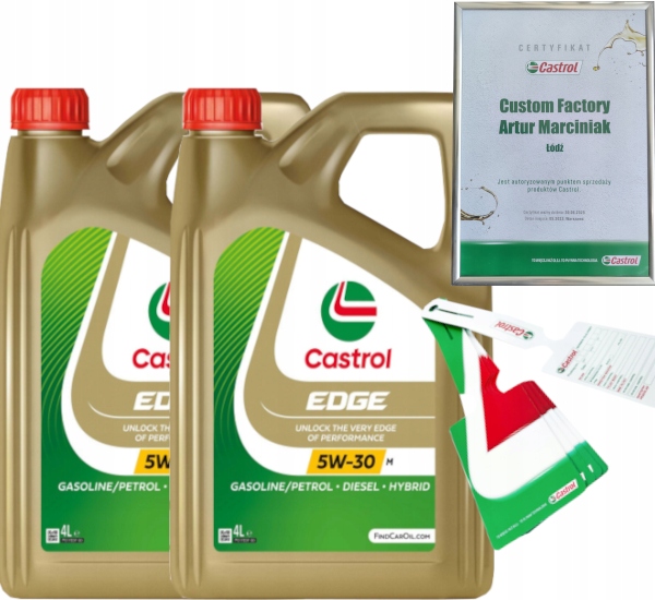 CASTROL EDGE 5W30 M 8L BMW LL-04 MB 229.31/ 229.51/ 229.52 + ZAWIESZKA