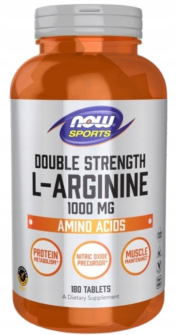 Now Foods L-Arginine 1000 mg Double Strength L-Arginin 1000 mg (180 tablet)...