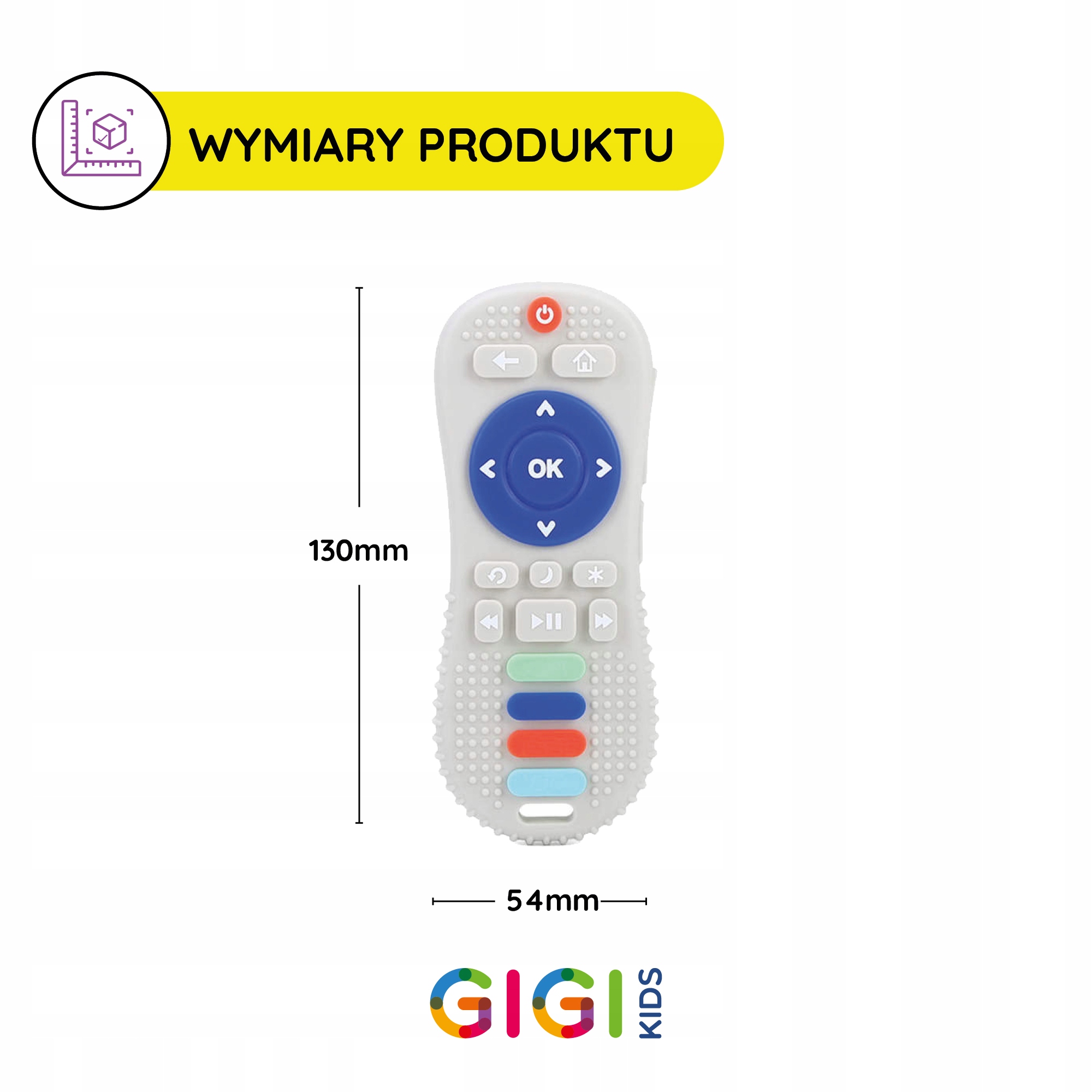 GRYZAK SILIKONOWY SENSORYCZNY USPAKAJAJĄCY DLA NIEMOWLĄT PILOT SZARY Kod producenta TR075