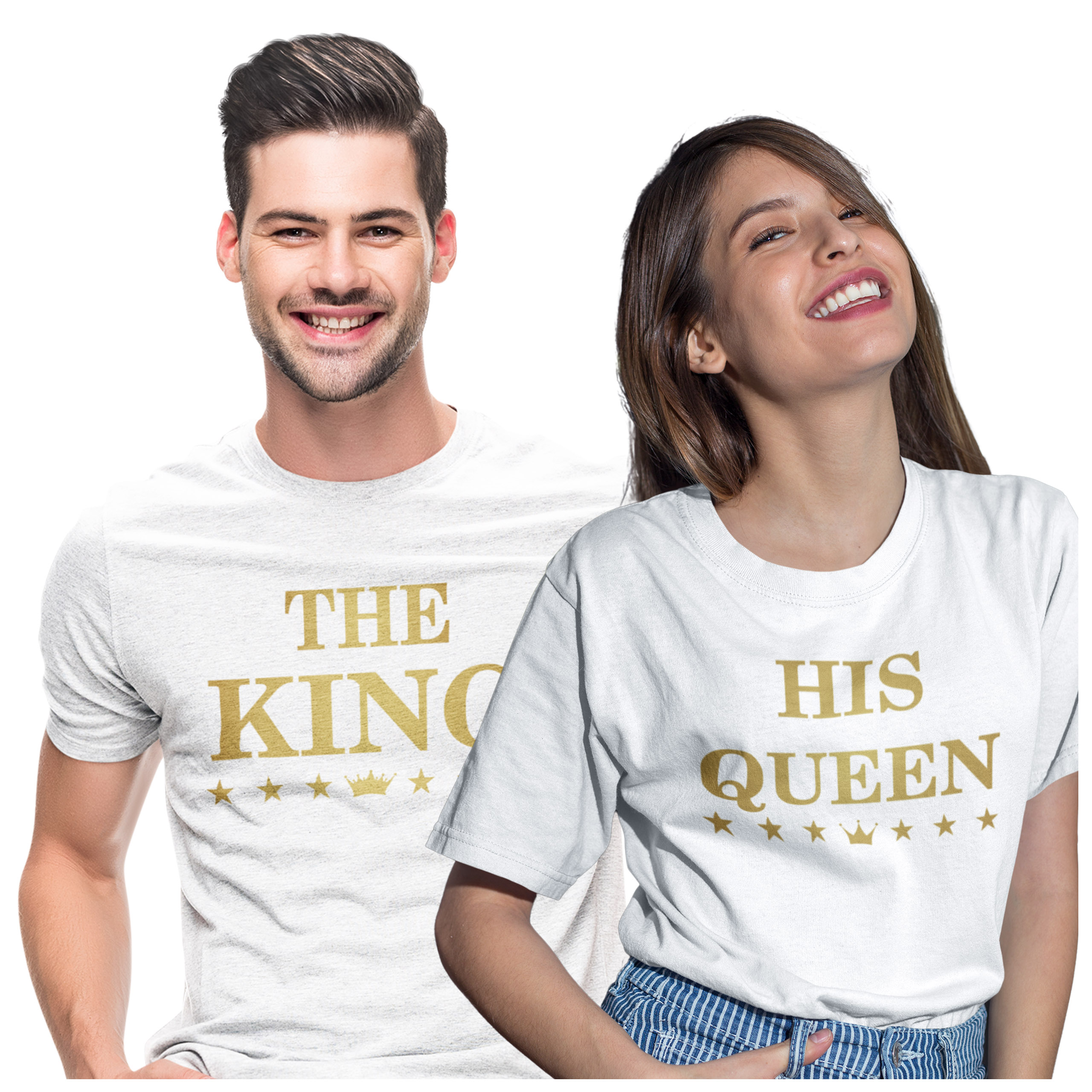 KOSZULKI DLA PAR NA WALENTYNKI THE KING HISQUEEN