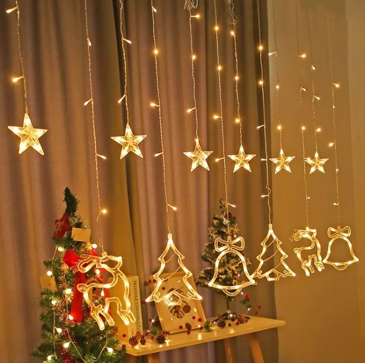 

Lampki Led kurtyna renifer 2,5m 138LED zimny biały
