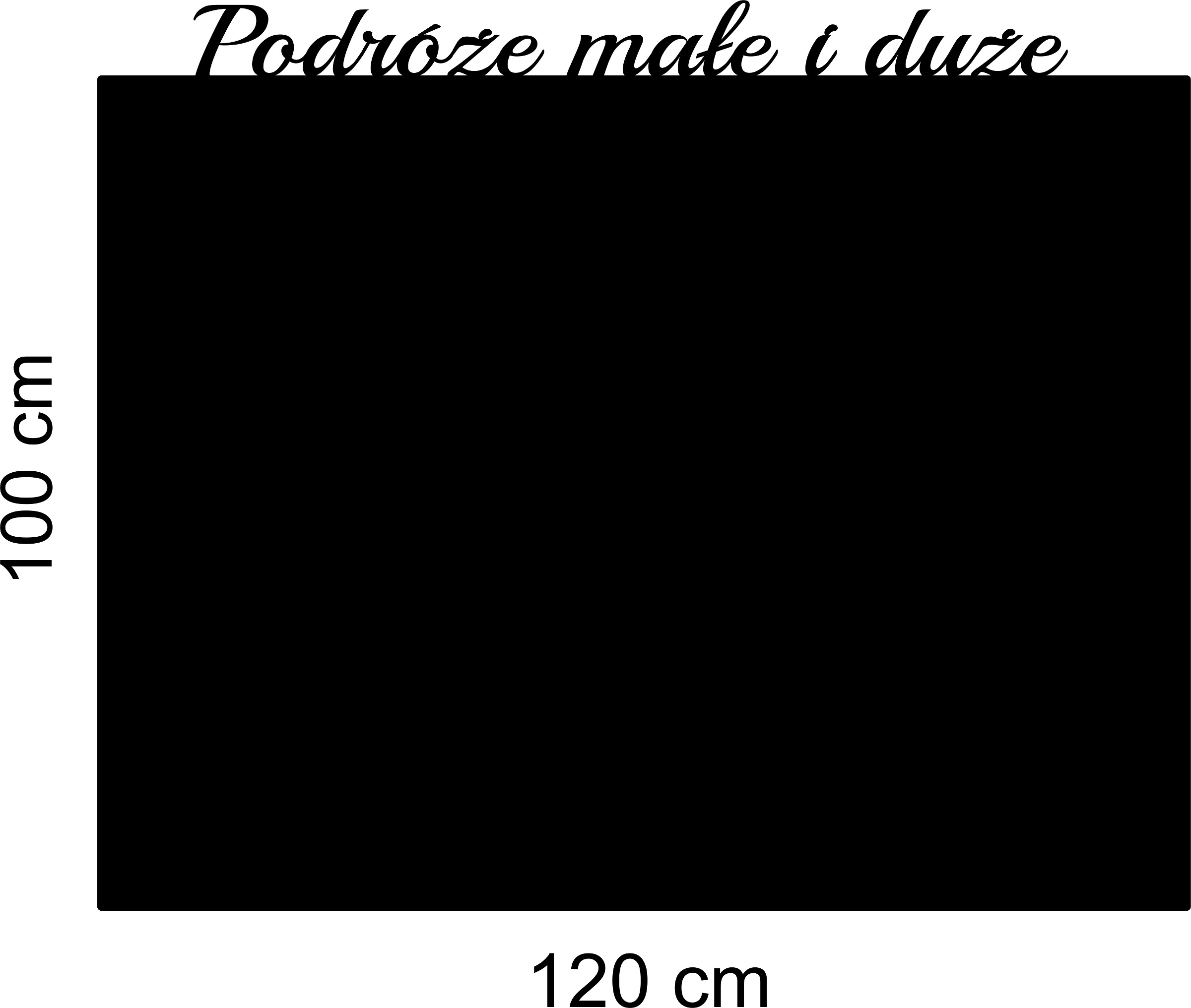 Metalová tabule na magnety obdélník Cestování malé i velké 120x100