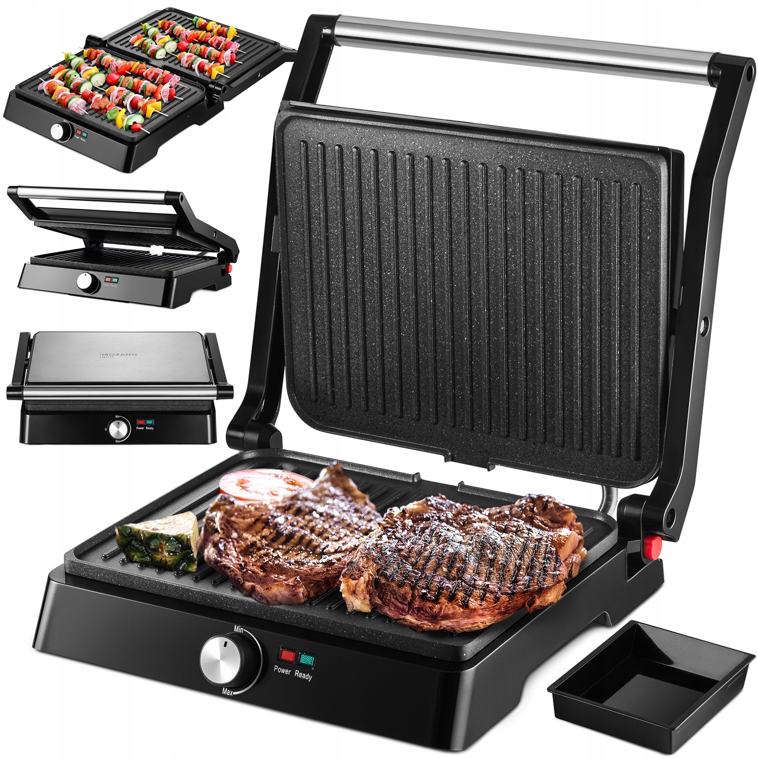

Grill elektryczny rozkładany 2200W opiekacz Mozano