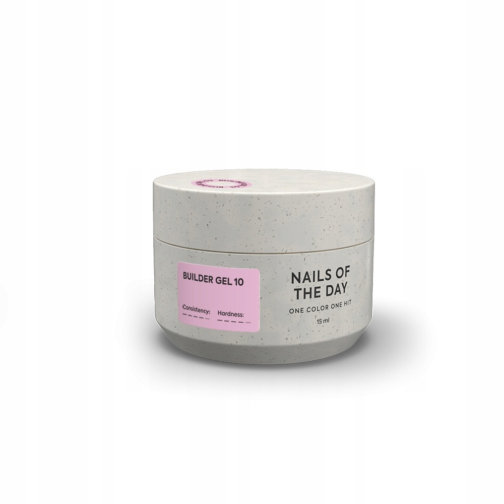 Nailsoftheday Builder gel 10 – růžový stavební gel, 30 ml
