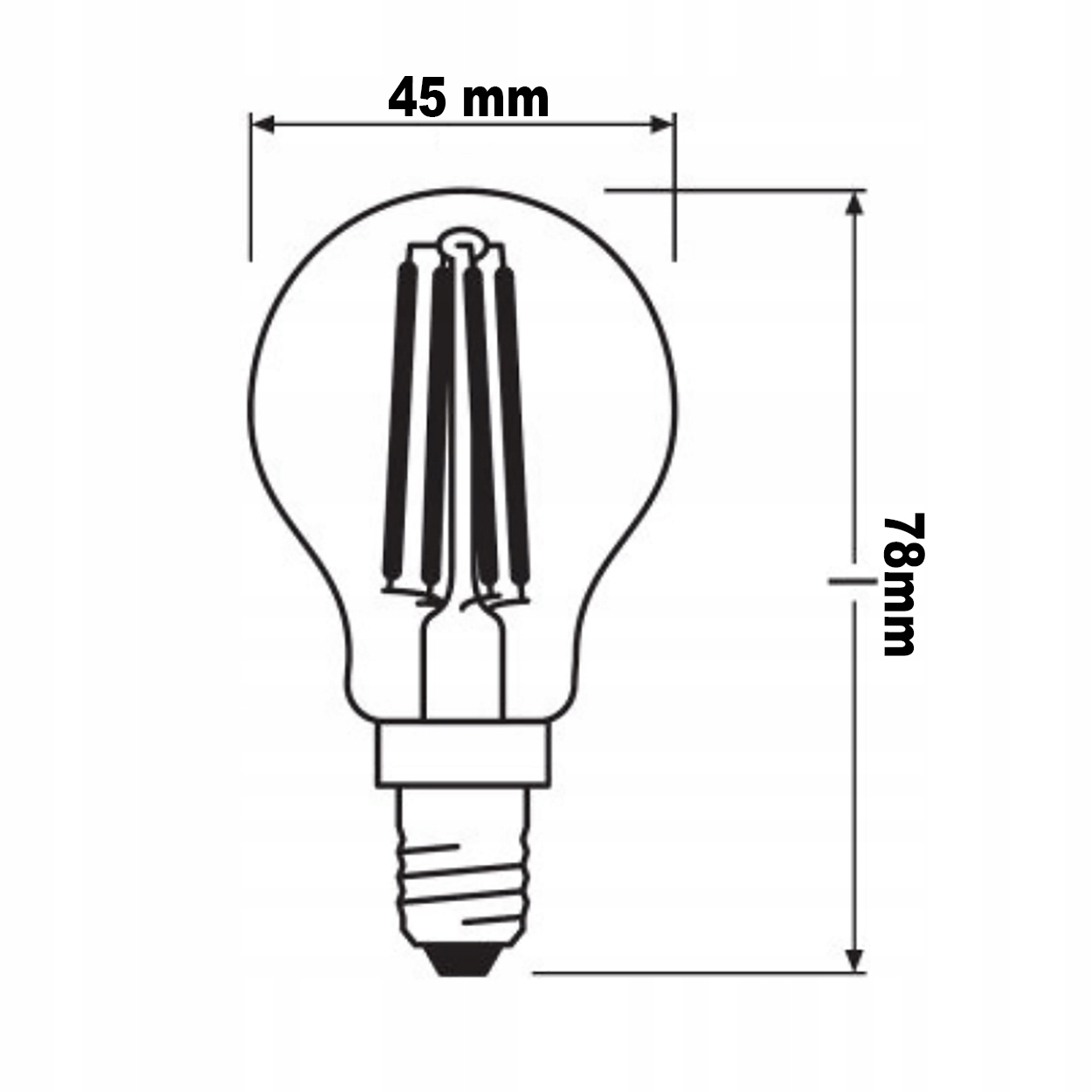 Żarówka LED E14 4W = 40W 2700K FILAMENT OSRAM 2PAK Marka Osram