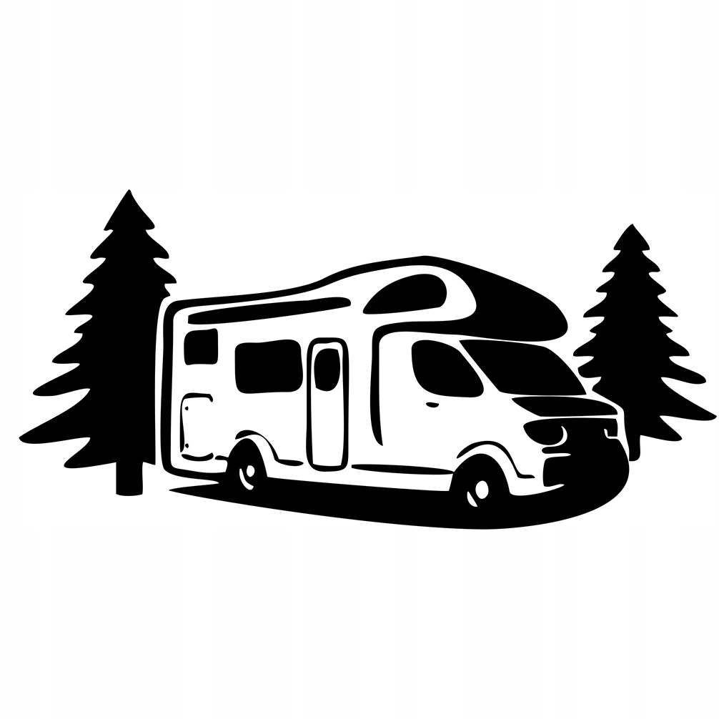 

Naklejka na samochód Kamper Van Kemping Las 15x8