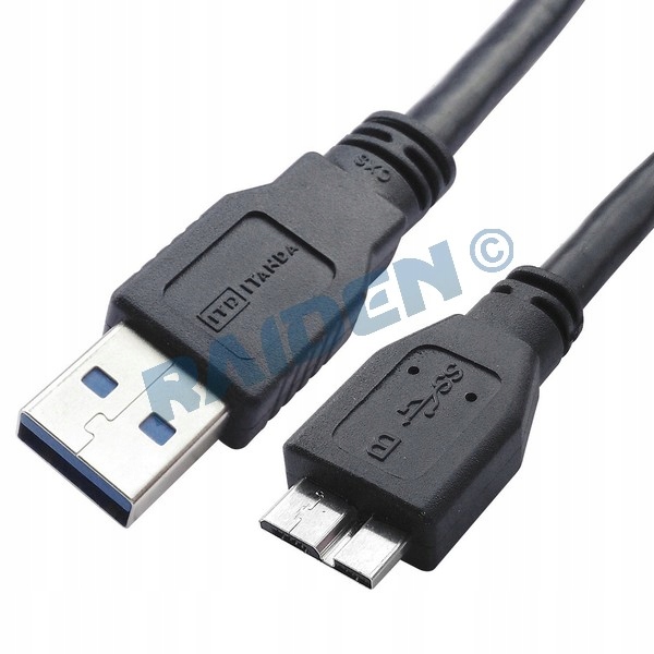 Kabel USB 3.0 A-B Micro USB B do dysku HDD Długość kabla 40 m