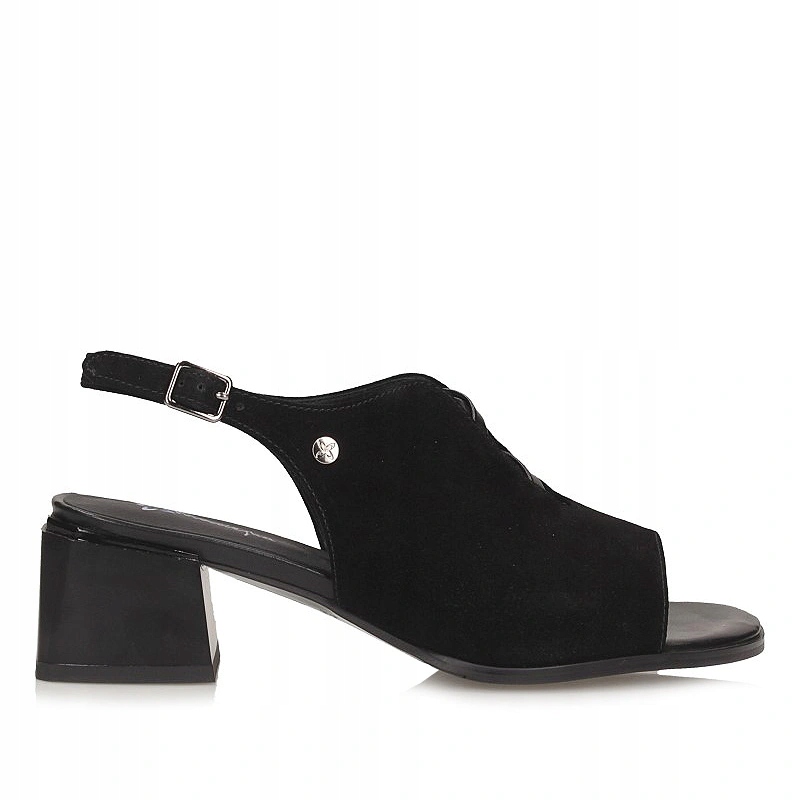 Dámské sandály Maciejka K7521-01/00-1 černé s koženým podpatkem