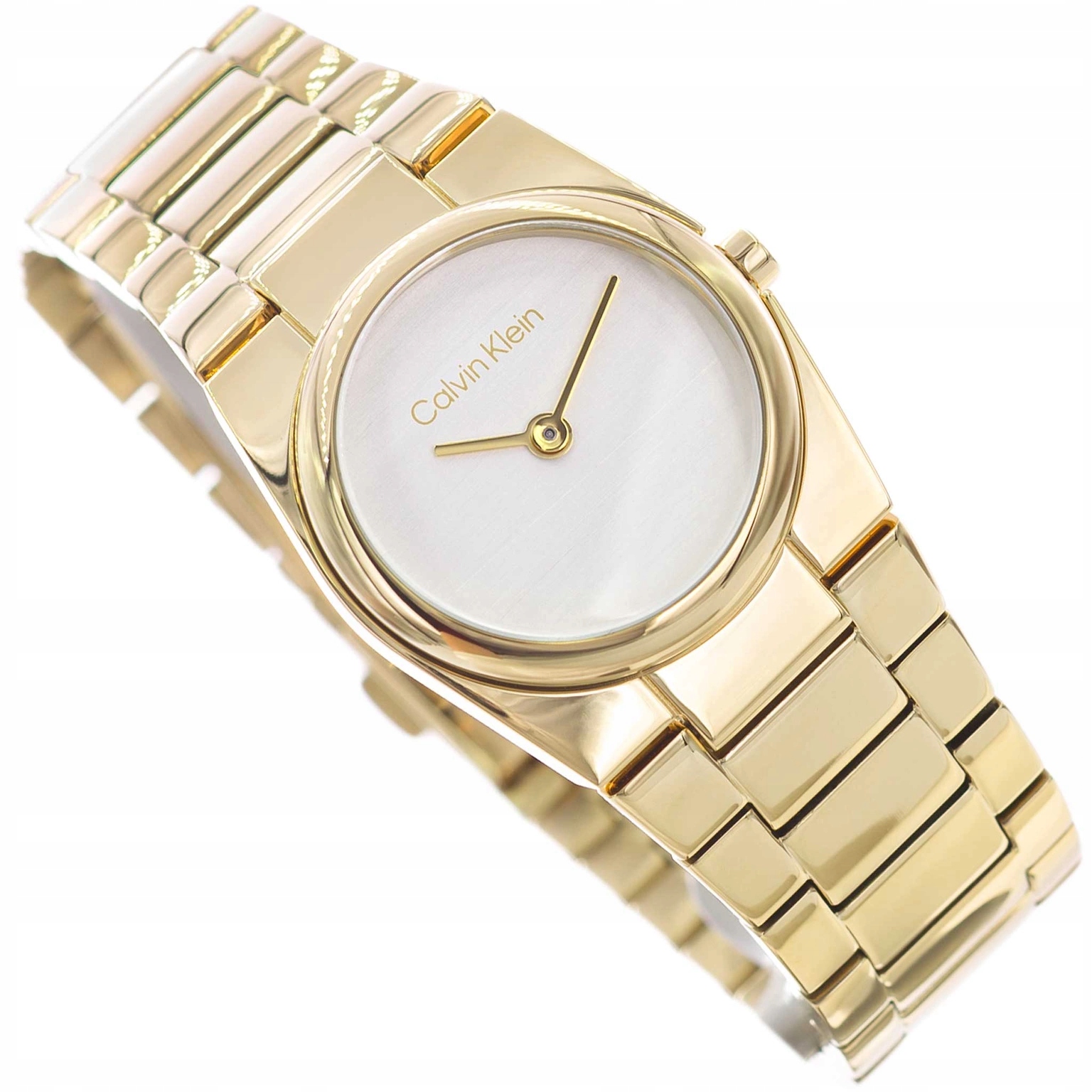 Dámské Hodinky Calvin Klein 25100122 Ck Unite Zlaté Na Módním Náramku