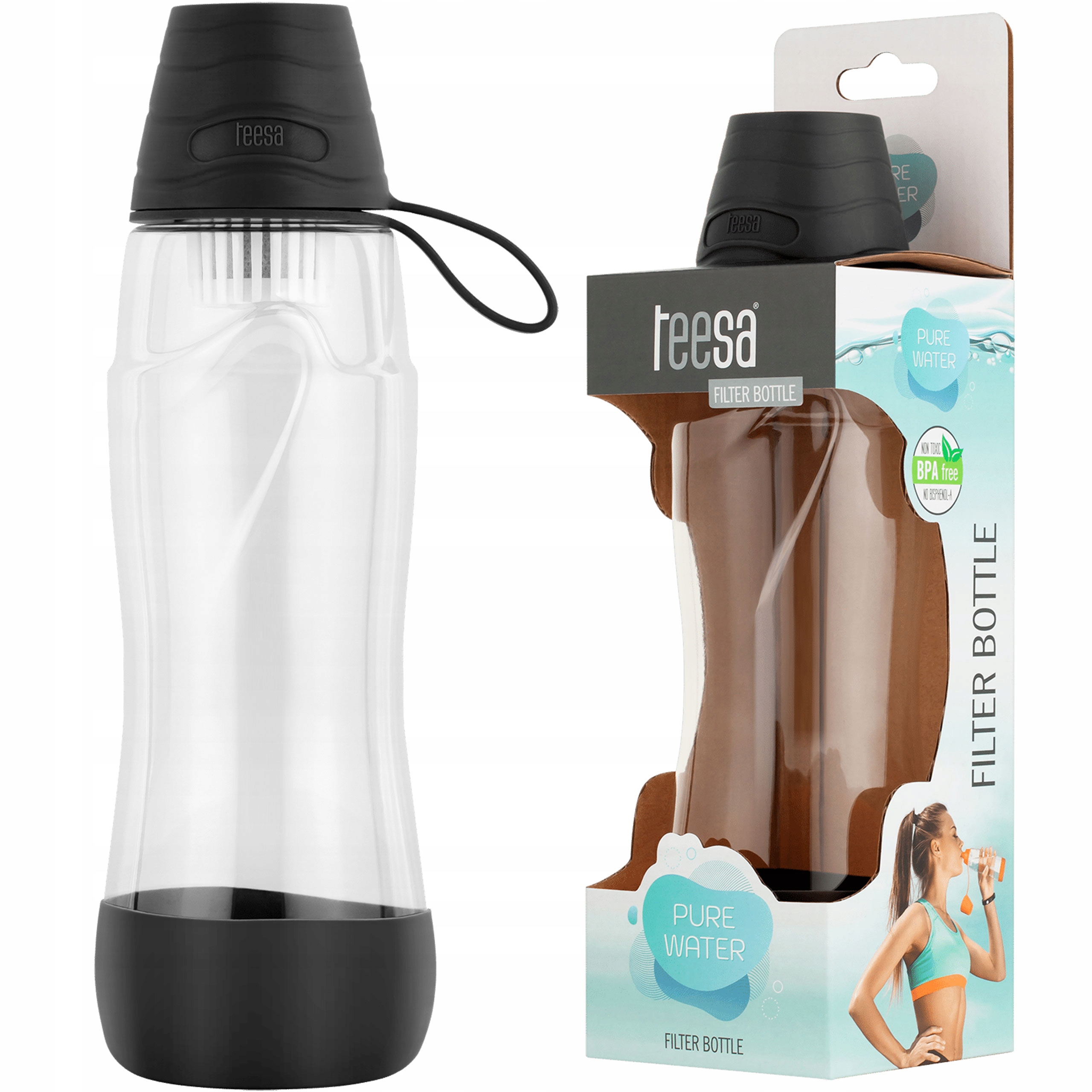 

Butelka Filtrująca Do Wody Bidon 550ml + Filtr