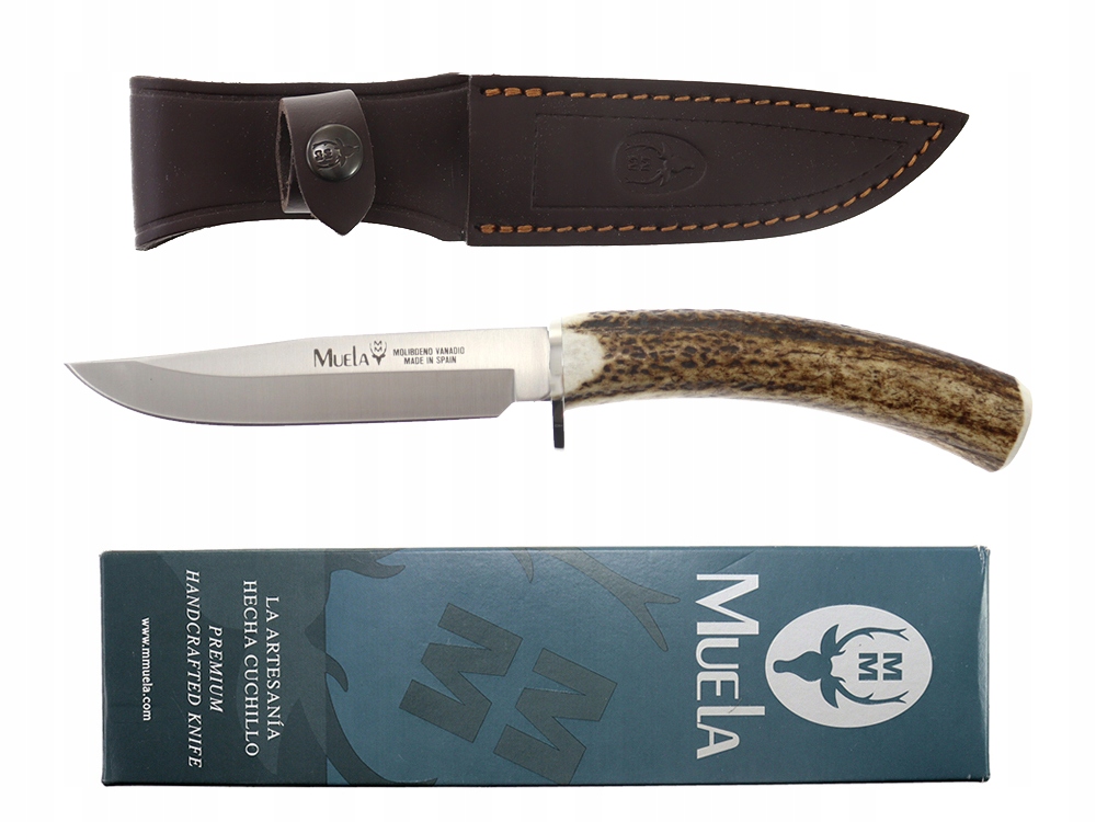 Nóż Muela Gredos Deer Stag Satin GRED-12A poroże skórzana pochwa