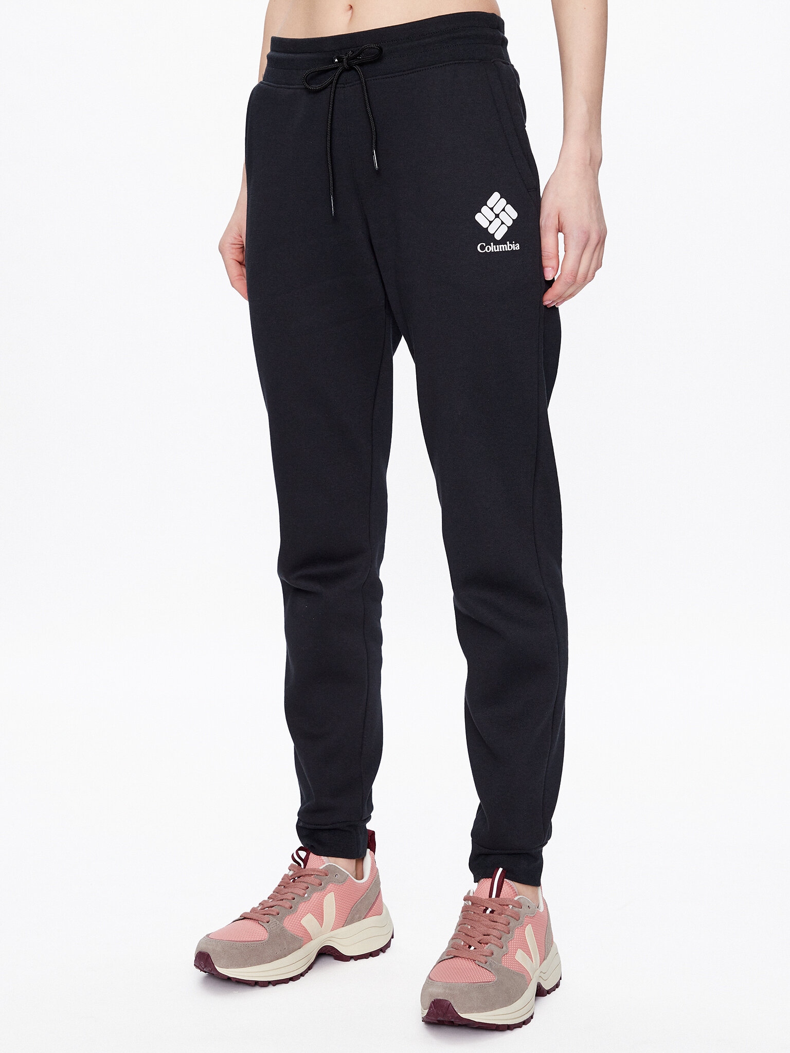 Columbia Spodnie dresowe Logo II 2032911 Czarny Regular Fit