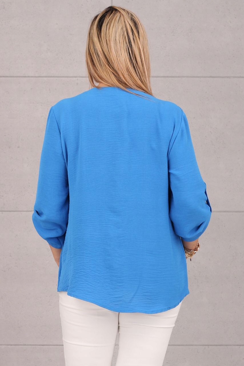 ELEGANCKA BLUZKA DAMSKA DUŻE ROZMIARY POLSKI PRODUCENT GŁADKA KOSZULOWA Płeć kobieta