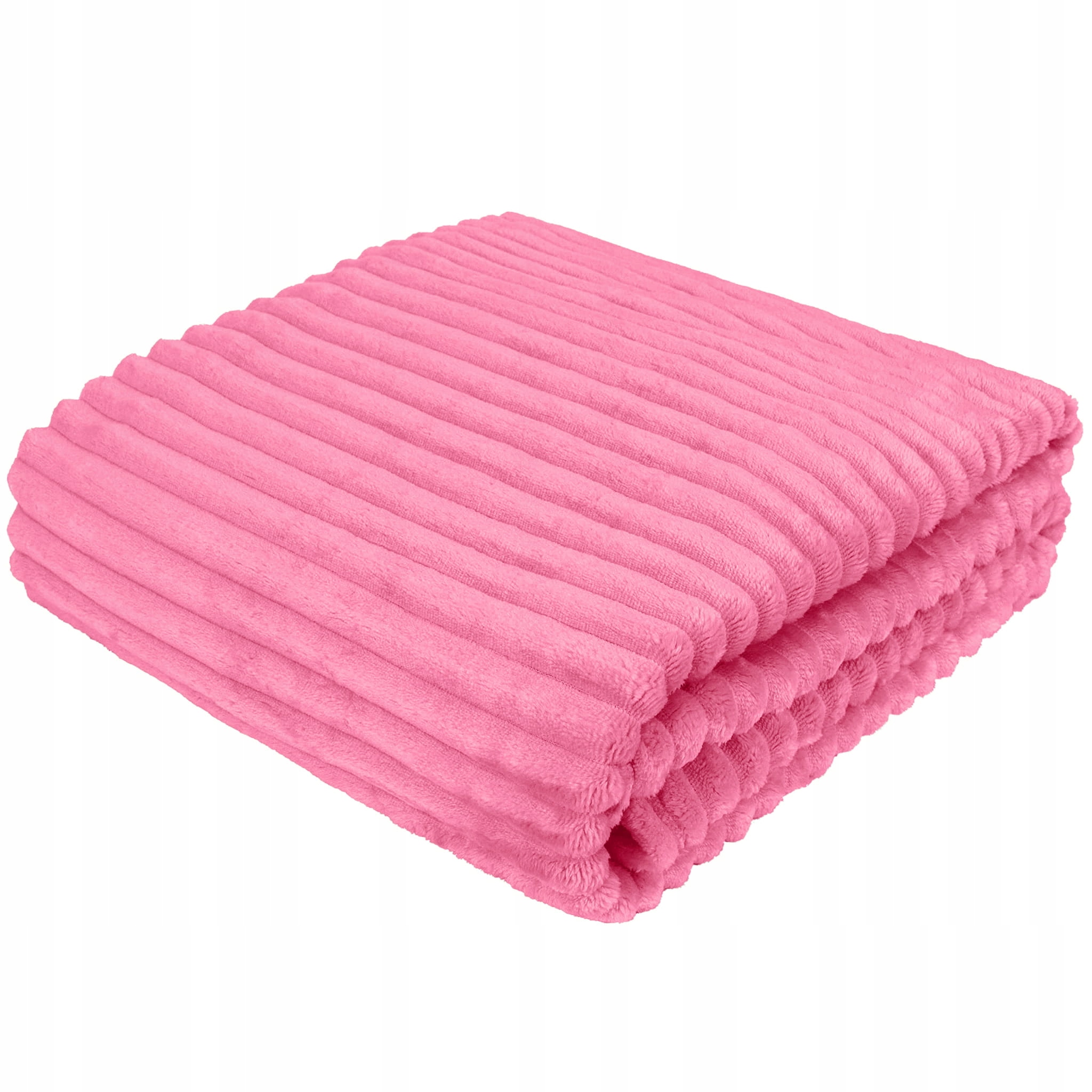 Koc polarowy Fala 220x240 pudrowy róż