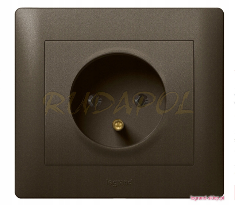 Sistena Gniazdo 2P+Z Choco z ramką Choco kpl