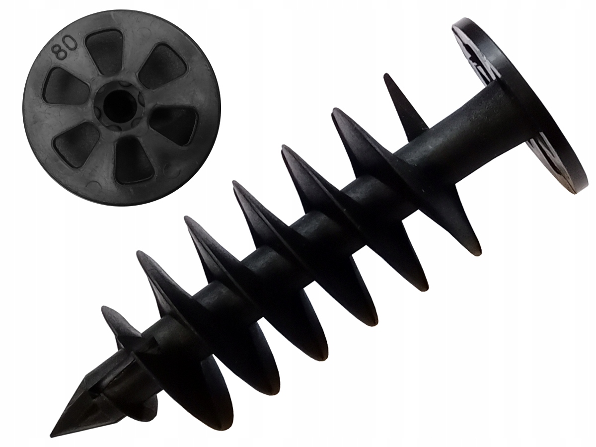 DYBLE KOŁEK ŚLIMAK DYBEL DO STYROPIANU 80mm 25szt