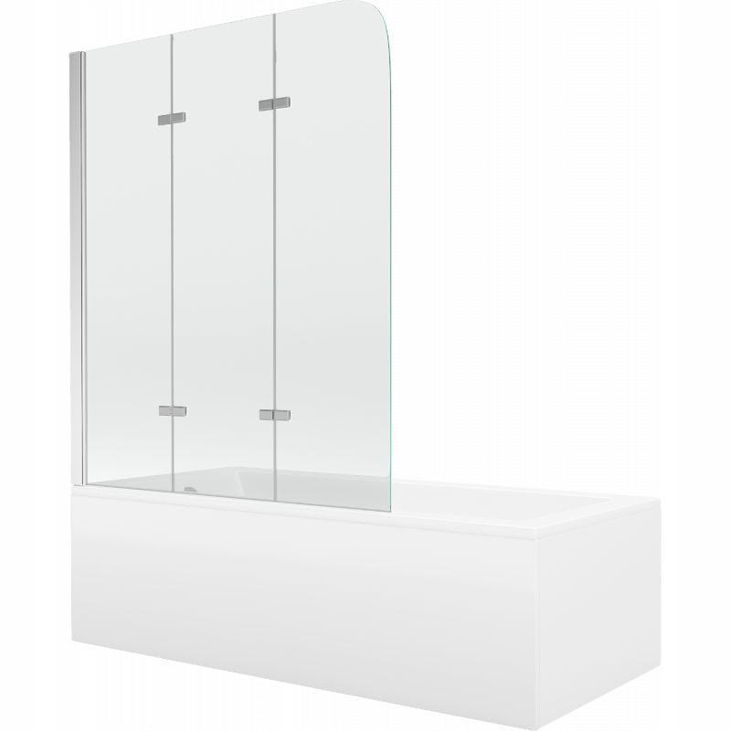 Mexen Cubik obdélníková vana 170 x 70 cm s zástěna