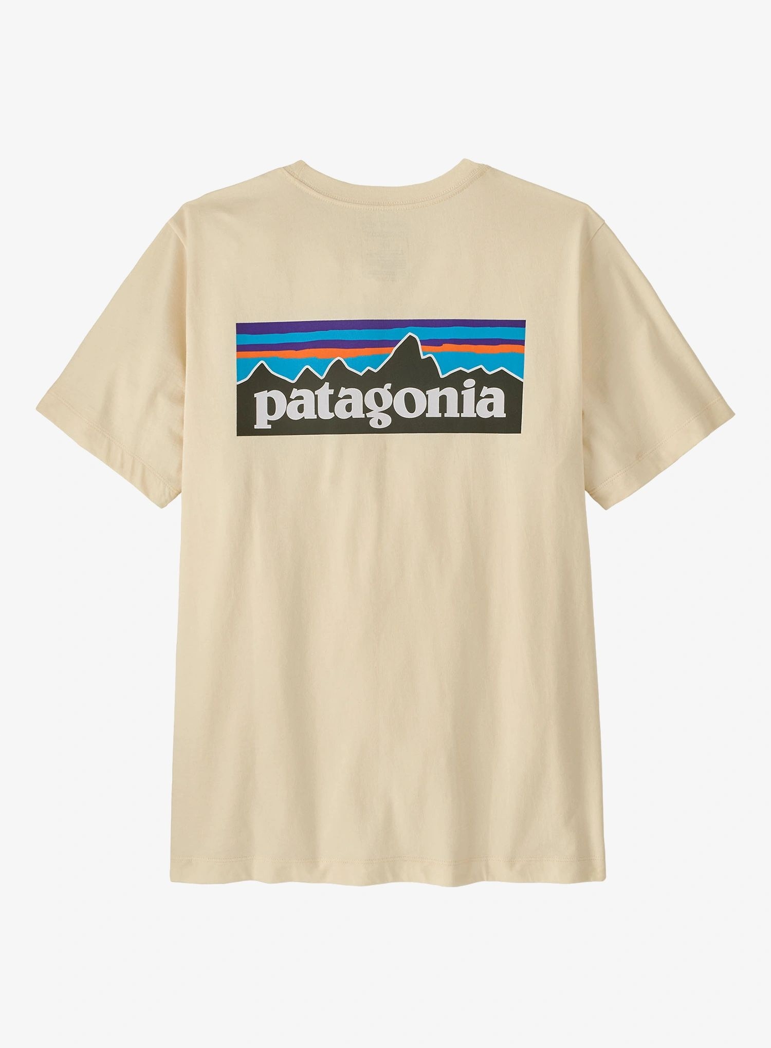 Koszulka z nadrukiem Patagonia P-6 Logo T-Shirt undyed natural M