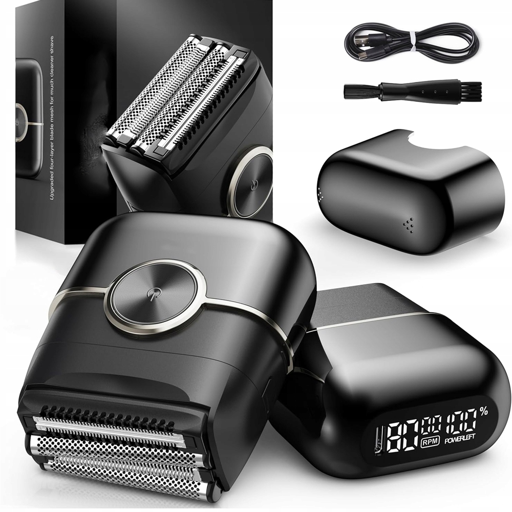 Holicí Strojek Za Mokra I Za Sucha Usb Nabíjení Přenosný Displej