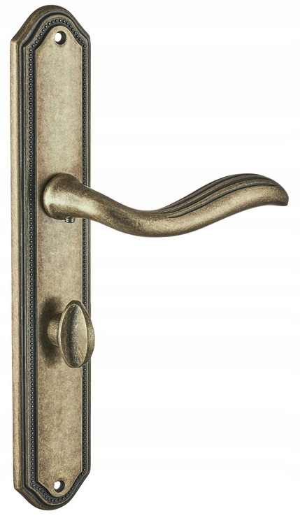 Klika na štítku pro zámek Wc Hera patina 72 mm Schaffner