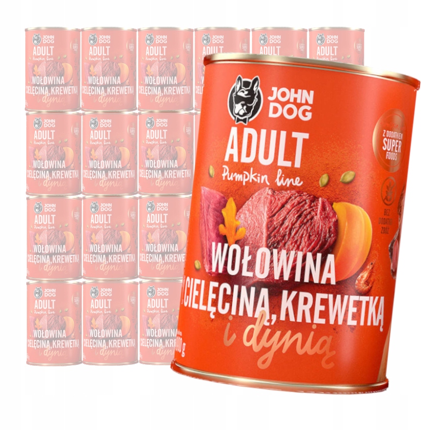John Dog Krmivo Telecí Krevety 24x400g