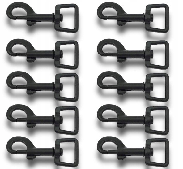 Karabinek Klíčové Smyčky Karabinek Černý 66mm