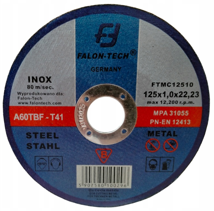 FALON-TECH TARCZA DO CIĘCIA METALU INOX 125 1 SZT
