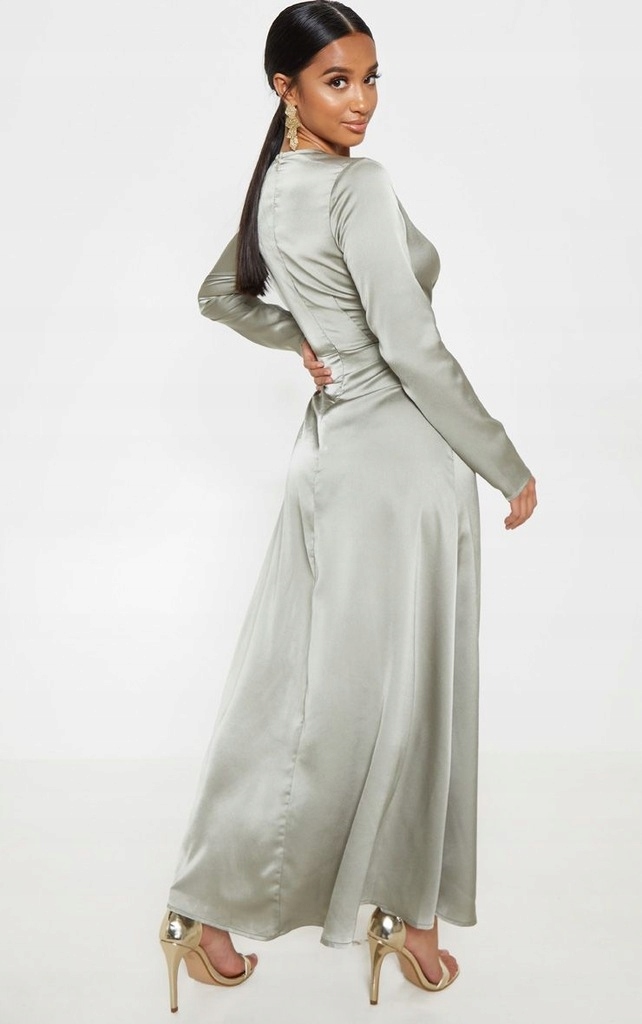 PRETTYLITTLETHING SATYNOWA MAXI SUKIENKA 36 Marka Prettylittlething