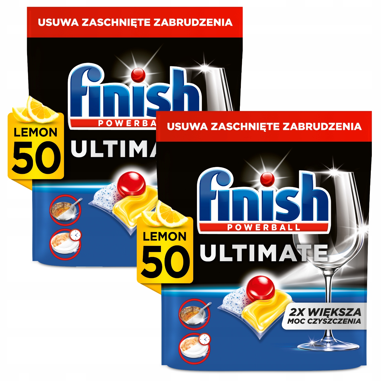 Levně Finish Sada Ultimate Kapsle tablety do myčky Citron 2x 50 Kusů