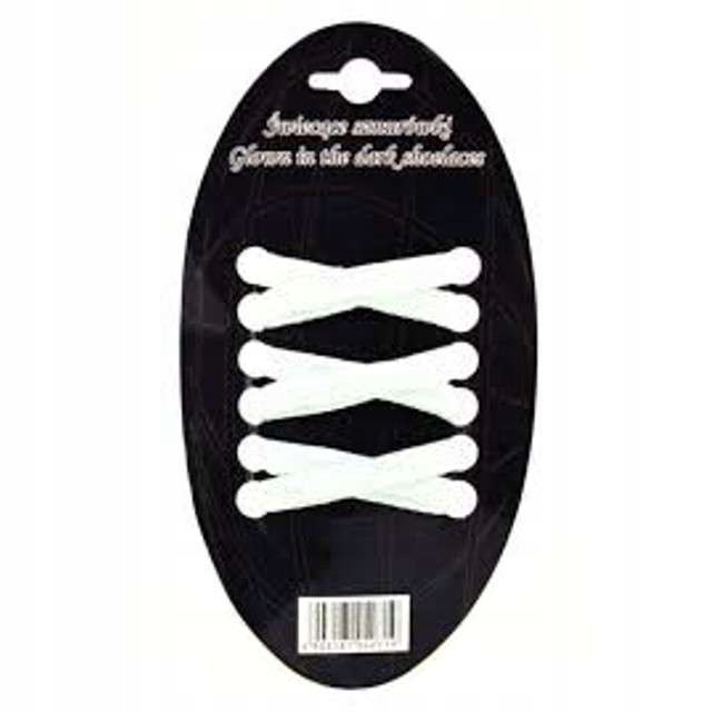 

świecące sznurówki Białe w ciemności Długie