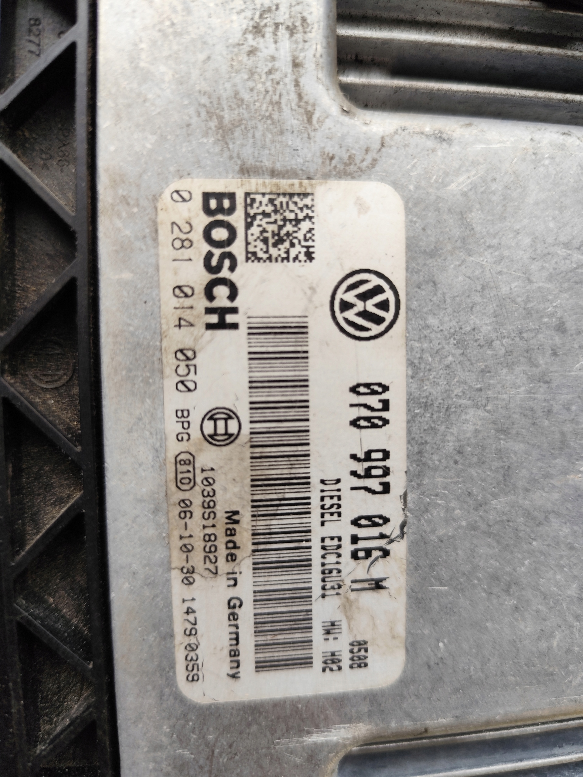 VW T5 2.5 TDI Centralina computer Motore 070997016M