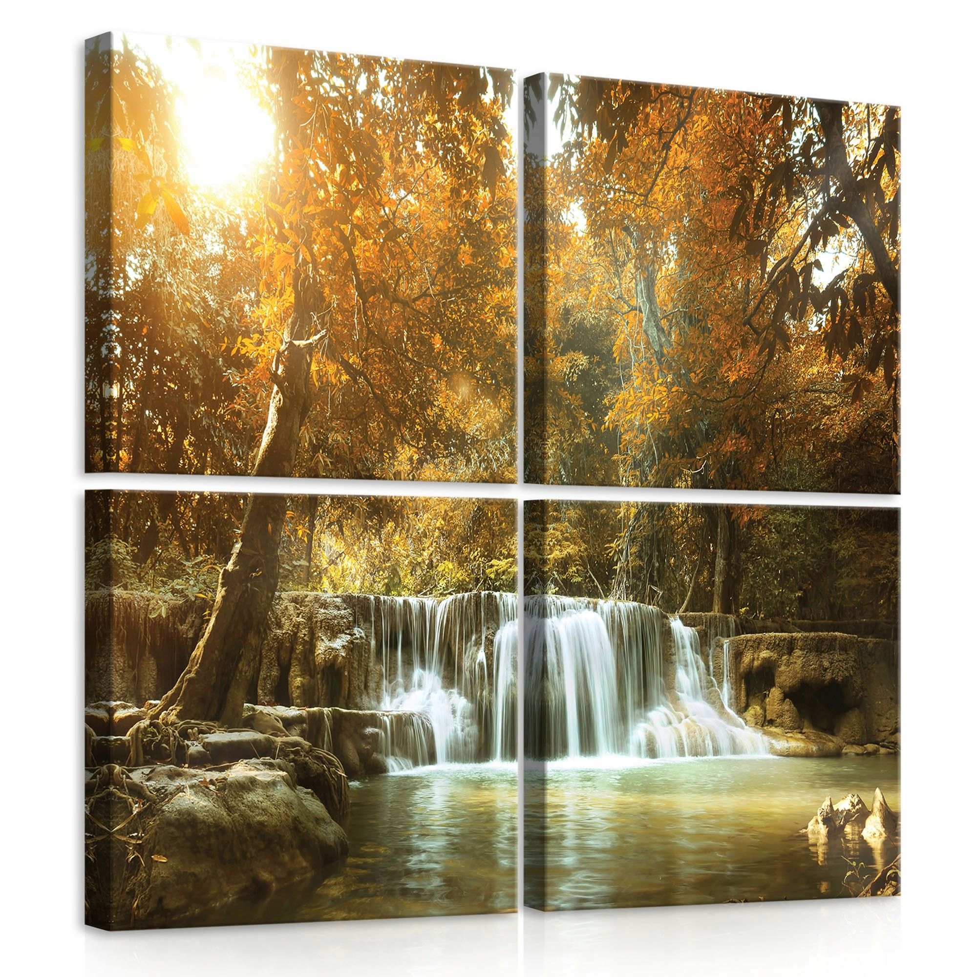 Obraz 50x50 Podzimní les vodopád příroda klid harmonie krajina relaxace