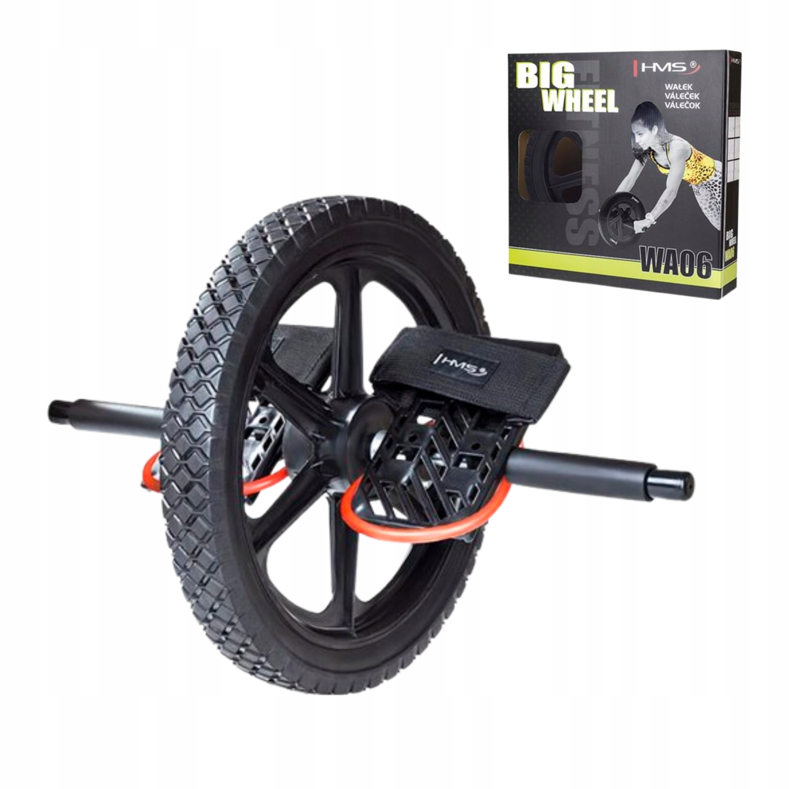 Velký Roller Ab Wheel Hms Kolečko pro břicho na nohy Zapínání Na Suchý Zip