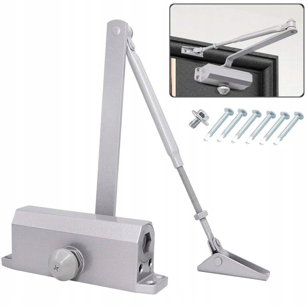 SAMOZAMYKACZ DRZWIOWY Z BLOKADĄ OTWARCIA RAMIENIEM ZAMYKACZ DO DRZWI 65 kg Kod producenta Samozamykacz