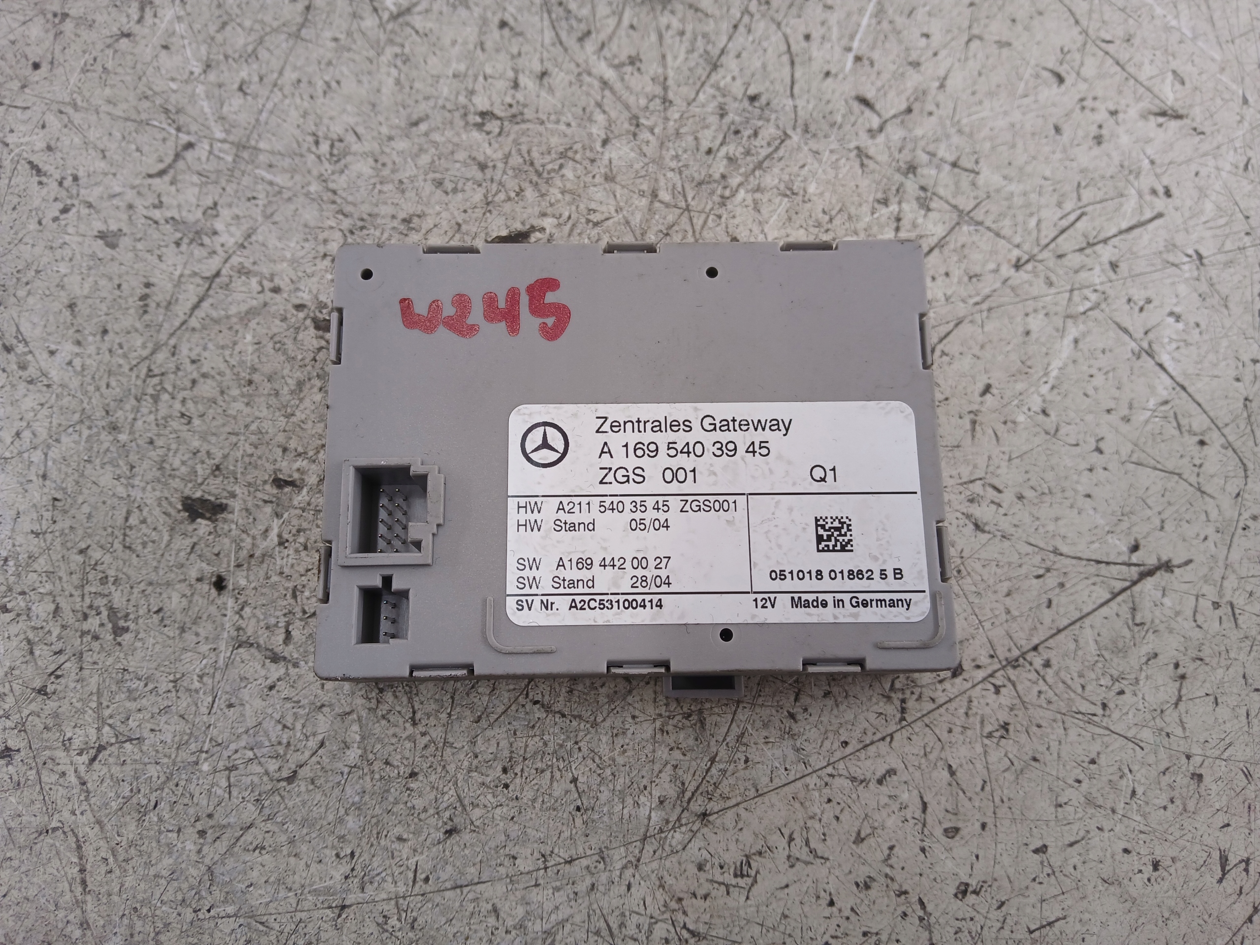MERCEDES W169 module GATEWAY A1695403945